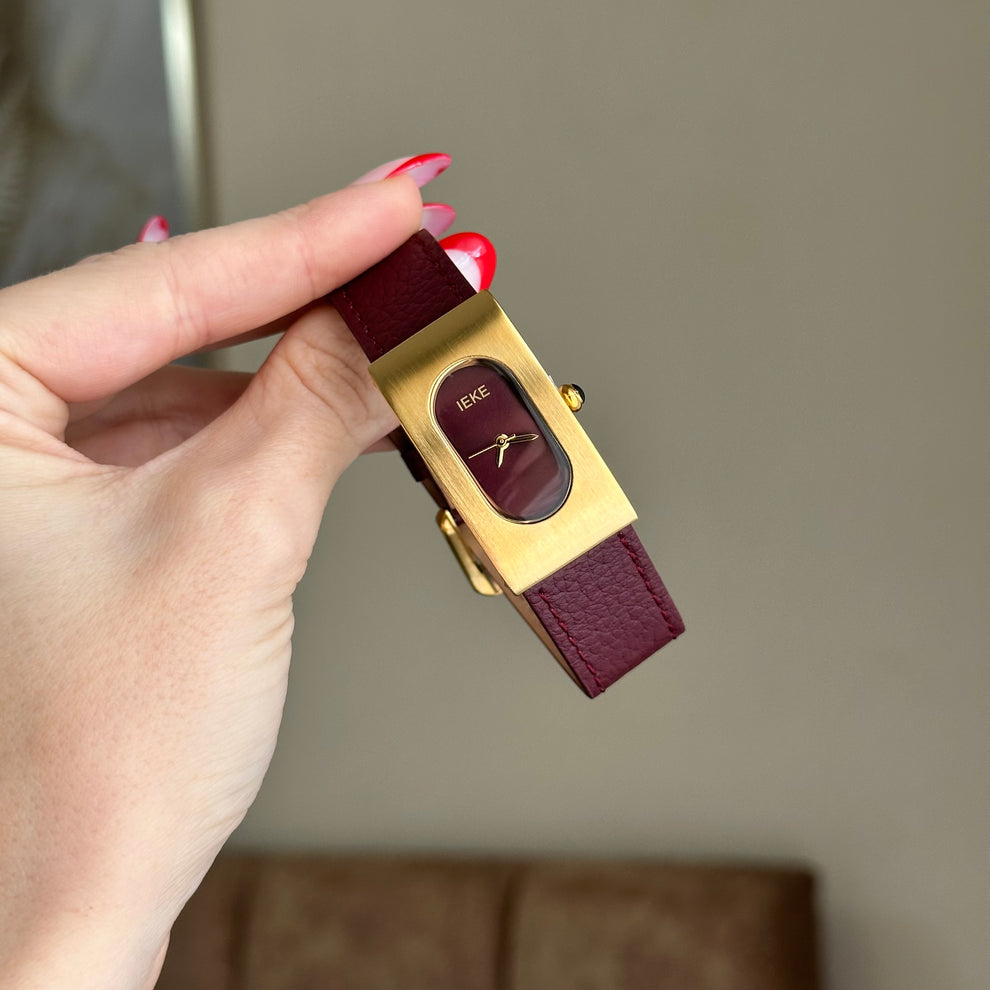 IEKE Future leather strap watch