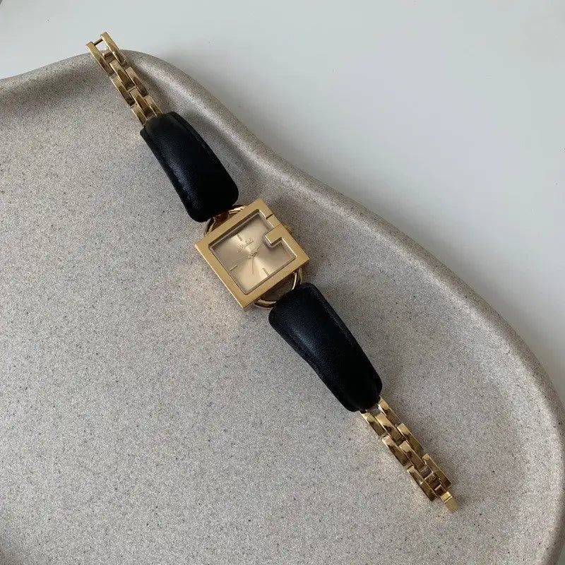 Camellia square dial watch