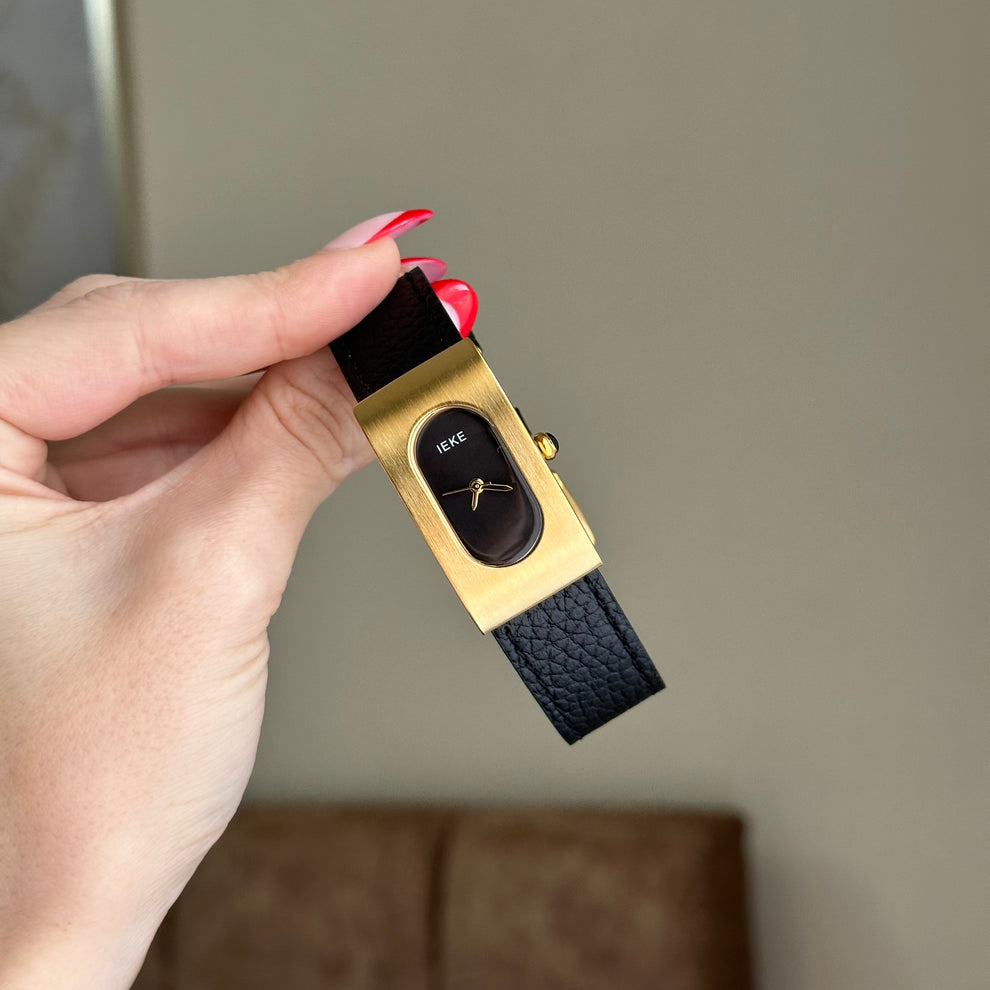 IEKE Future leather strap watch
