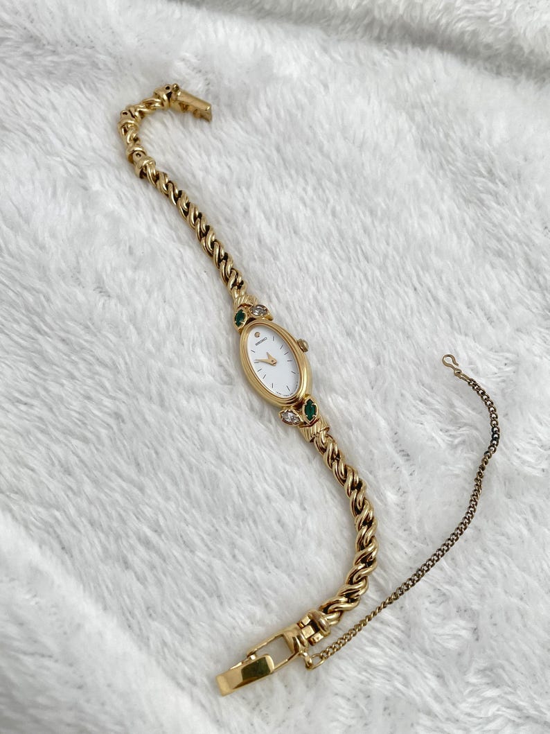 Vintage Seiko oval rope bracelet watch