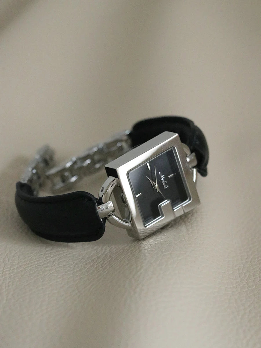 Camellia square dial watch