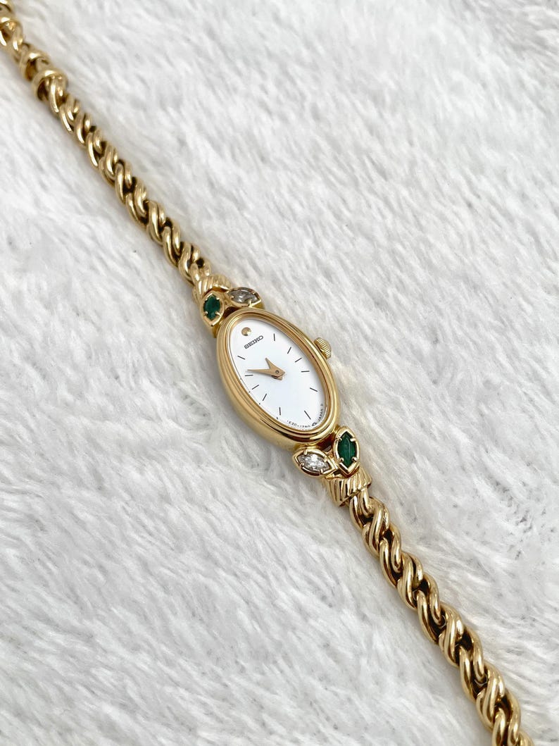 Vintage Seiko oval rope bracelet watch