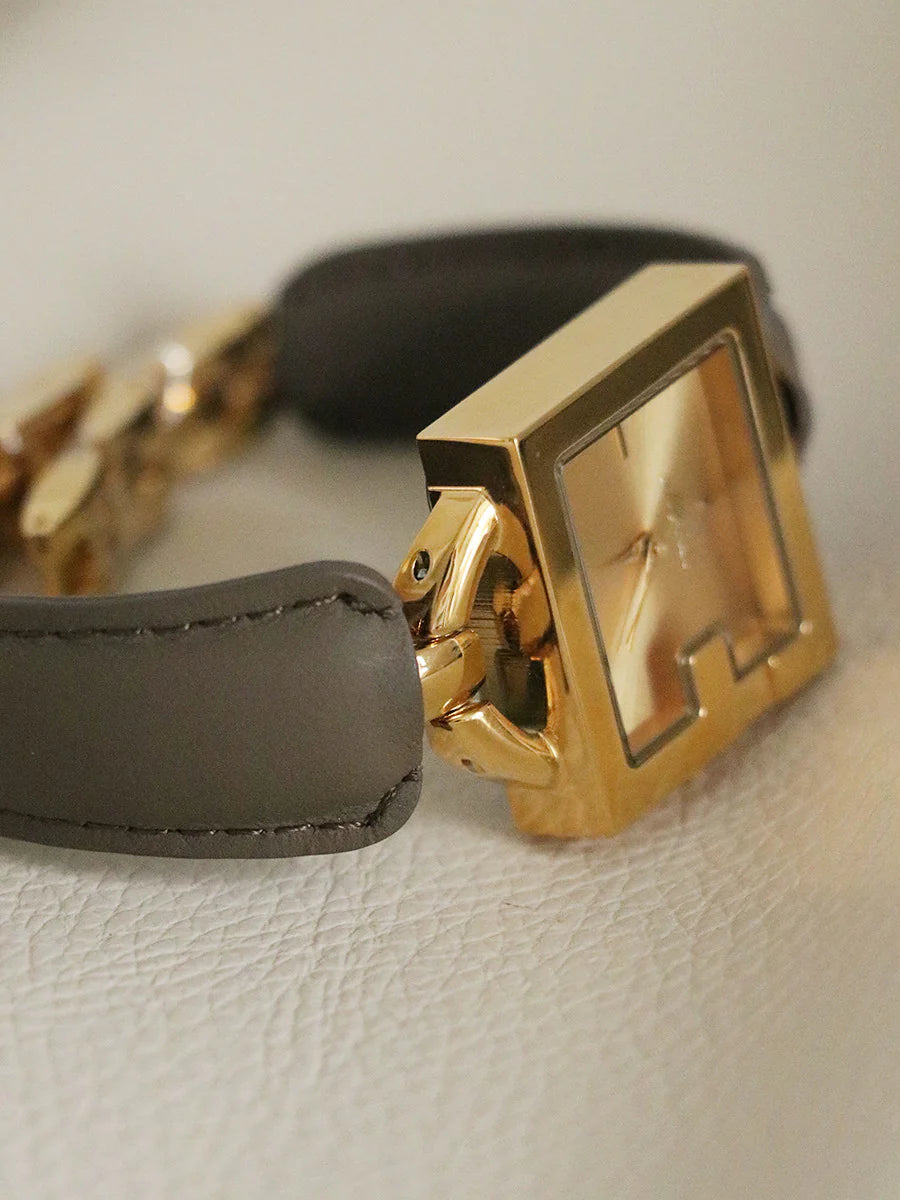 Camellia square dial watch