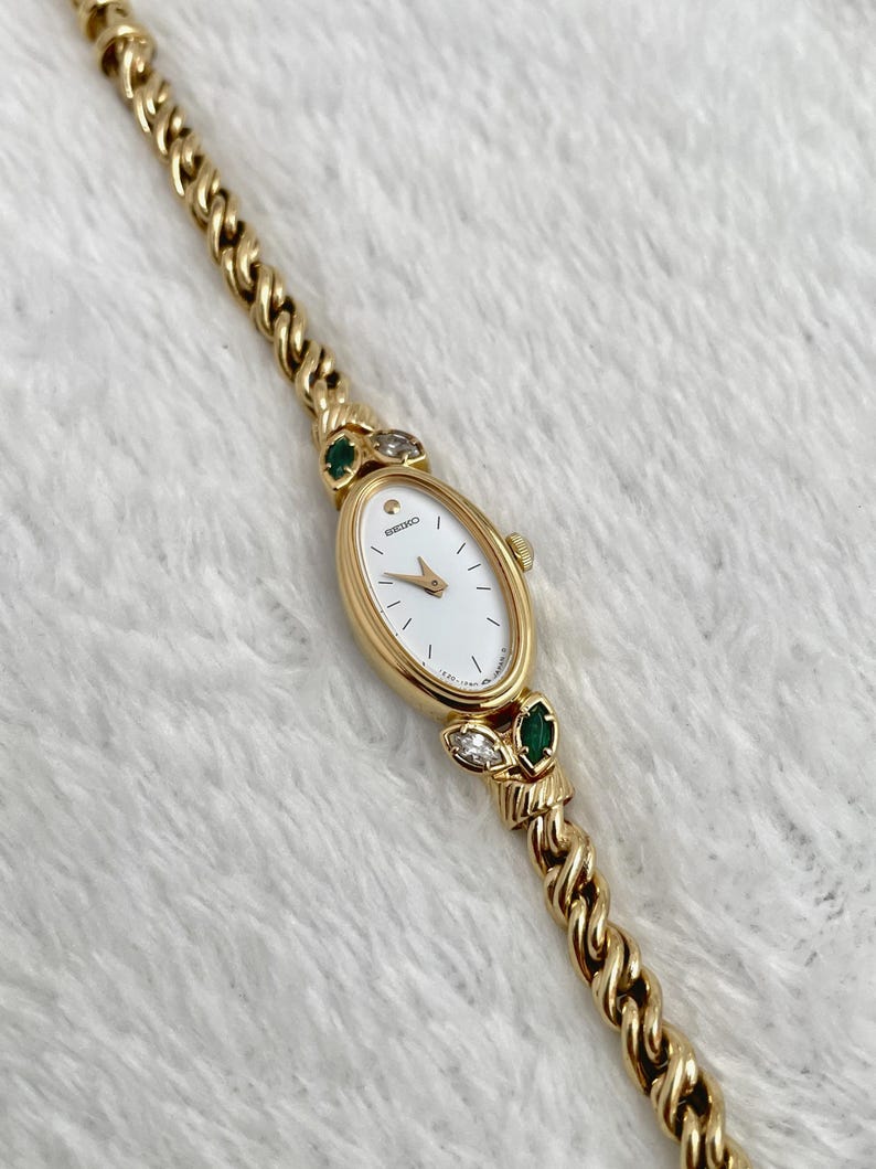 Vintage Seiko oval rope bracelet watch