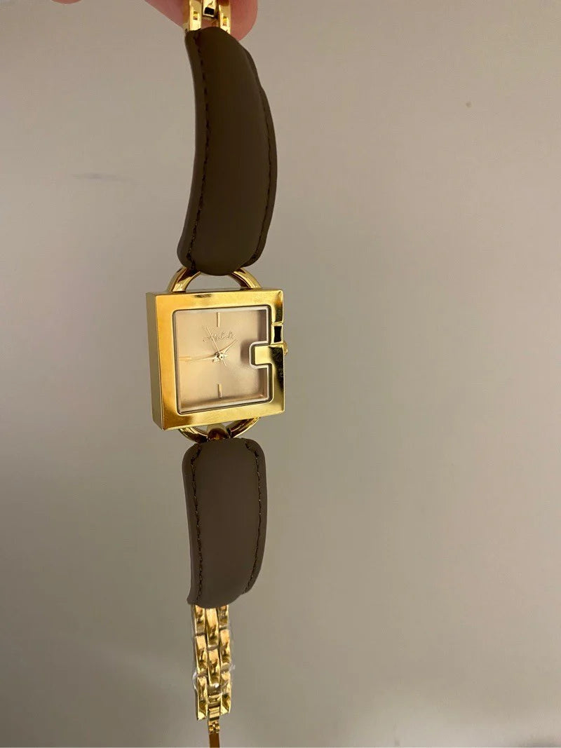 Camellia square dial watch