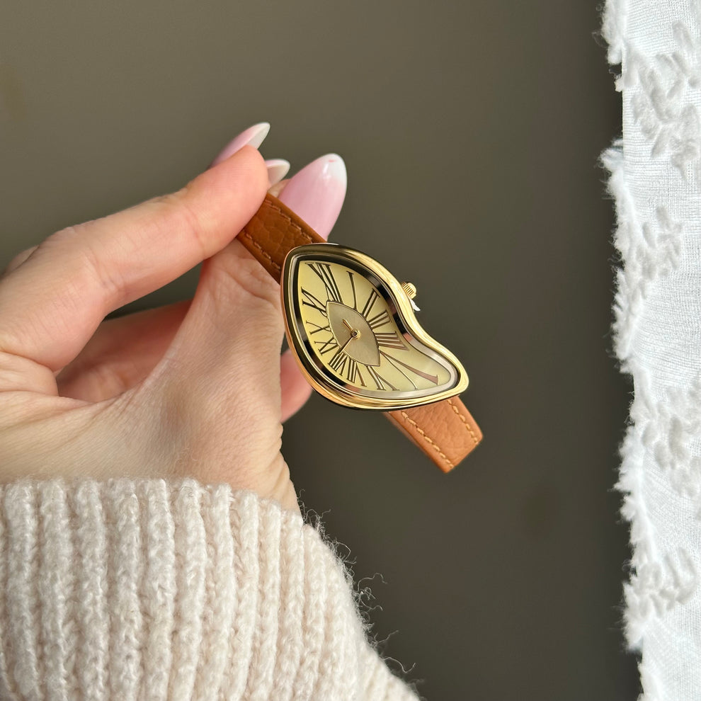 Mishali crash leather watch
