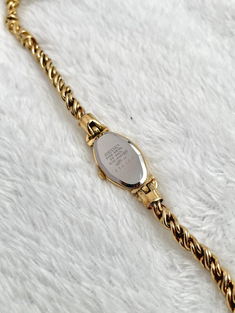 Vintage Seiko oval rope bracelet watch